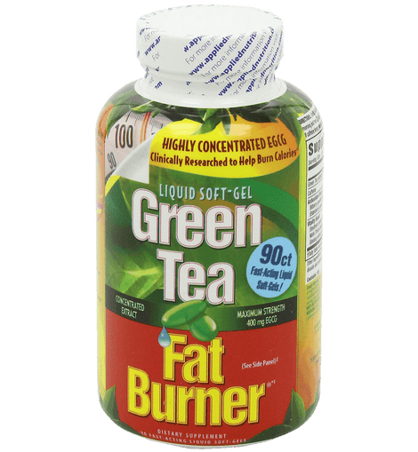 Applied Nutrition Green Tea Fat Burner Maximum Strength with 400 mg EGCG Fast-Acting 90 Liquid Soft-Gels (Pack of 2)
