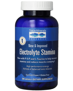 Trace Minerals Research Performance Electrolyte Stamina High Performance Energy Formula of Balanced Ionic Minerals 300 Tablets